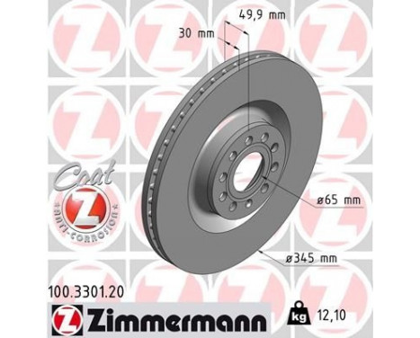 Brake Disc COAT Z 100.3301.20 Zimmermann