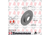 Brake Disc COAT Z 100.3314.20 Zimmermann