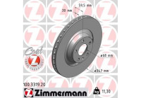 Brake Disc COAT Z 100.3319.20 Zimmermann