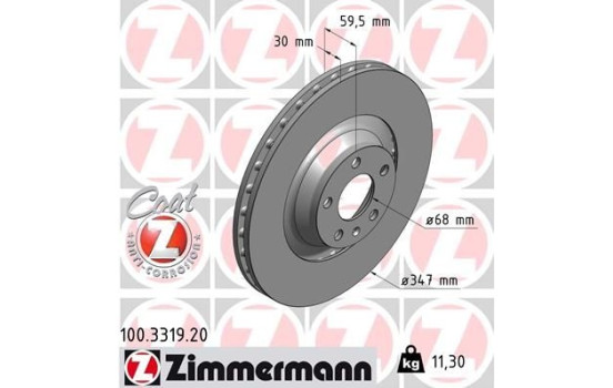 Brake Disc COAT Z 100.3319.20 Zimmermann