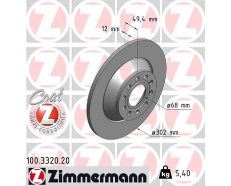 Brake Disc COAT Z 100.3320.20 Zimmermann