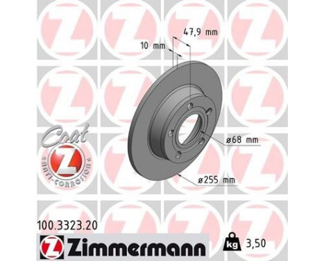 Brake Disc COAT Z 100.3323.20 Zimmermann