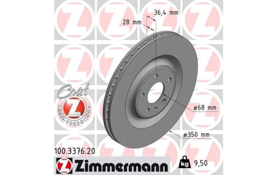 Brake Disc COAT Z 100.3376.20 Zimmermann