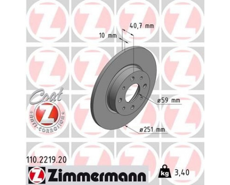 Brake Disc COAT Z 110.2219.20 Zimmermann