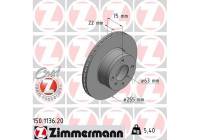 Brake Disc COAT Z 150.1136.20 Zimmermann