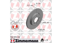 Brake Disc COAT Z 150.1257.20 Zimmermann