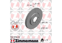 Brake Disc COAT Z 150.1258.20 Zimmermann