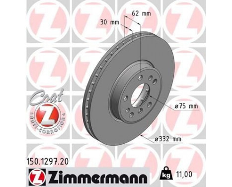 Brake Disc COAT Z 150.1297.20 Zimmermann