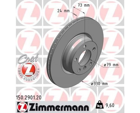 Brake Disc COAT Z 150.2901.20 Zimmermann
