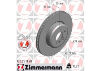 Brake Disc COAT Z 150.2911.20 Zimmermann