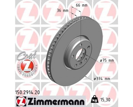 Brake Disc COAT Z 150.2914.20 Zimmermann
