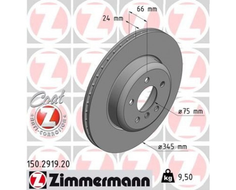 Brake Disc COAT Z 150.2919.20 Zimmermann
