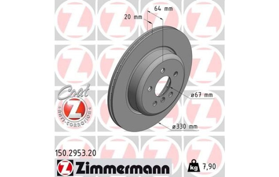Brake Disc COAT Z 150.2953.20 Zimmermann