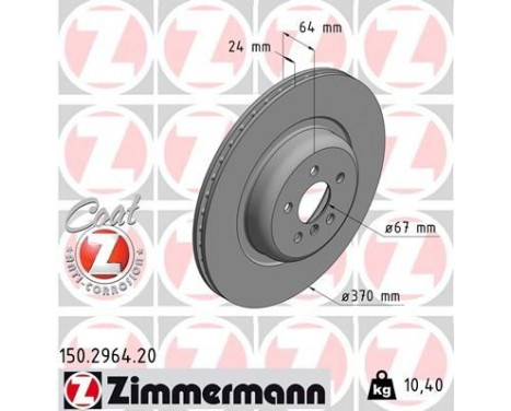 Brake Disc COAT Z 150.2964.20 Zimmermann