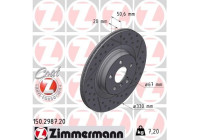 Brake disc COAT Z 150.2987.20 Zimmermann