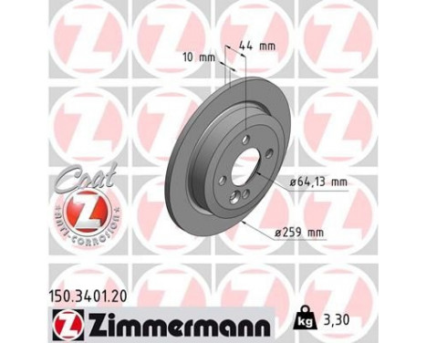 Brake Disc COAT Z 150.3401.20 Zimmermann