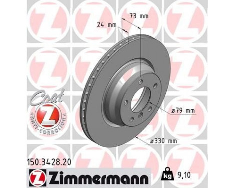 Brake Disc COAT Z 150.3428.20 Zimmermann