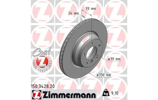 Brake Disc COAT Z 150.3428.20 Zimmermann
