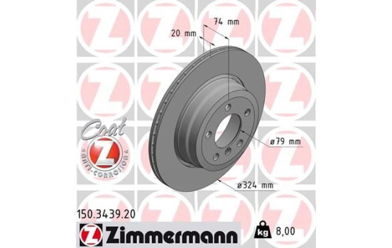Brake Disc COAT Z 150.3439.20 Zimmermann