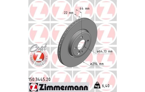 Brake Disc COAT Z 150.3445.20 Zimmermann