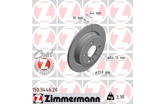 Brake Disc COAT Z 150.3446.20 Zimmermann