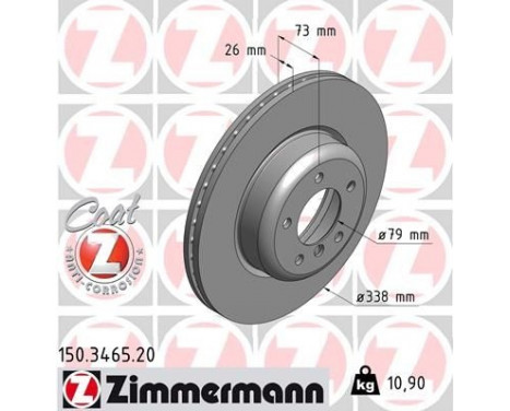 Brake Disc COAT Z 150.3465.20 Zimmermann