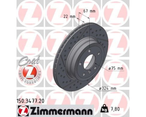 Brake Disc COAT Z 150.3477.20 Zimmermann