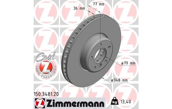 Brake Disc COAT Z 150.3481.20 Zimmermann