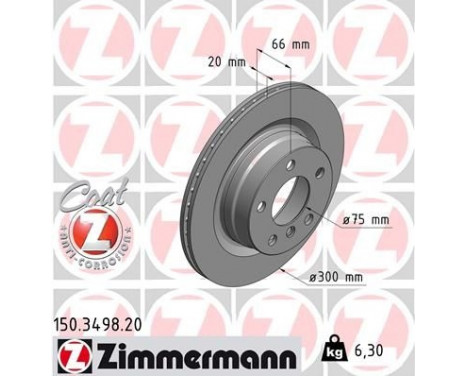 Brake Disc COAT Z 150.3498.20 Zimmermann