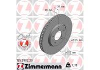 Brake Disc COAT Z 155.3902.20 Zimmermann