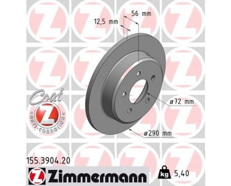 Brake Disc COAT Z 155.3904.20 Zimmermann