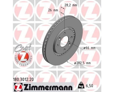 Brake Disc COAT Z 180.3012.20 Zimmermann