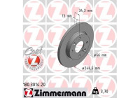 Brake Disc COAT Z 180.3014.20 Zimmermann