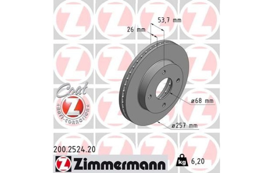 Brake Disc COAT Z 200.2524.20 Zimmermann