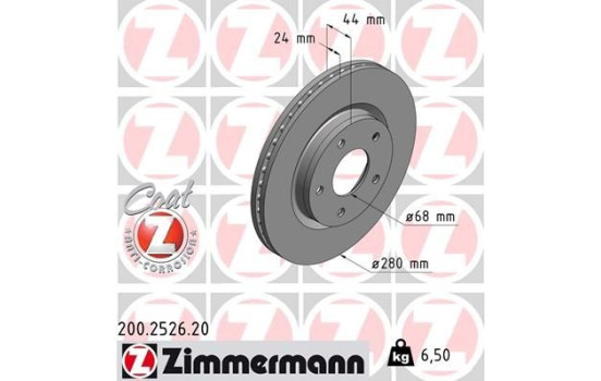 Brake Disc COAT Z 200.2526.20 Zimmermann