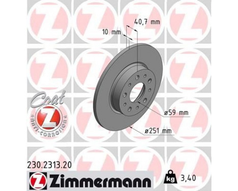 Brake Disc COAT Z 230.2313.20 Zimmermann