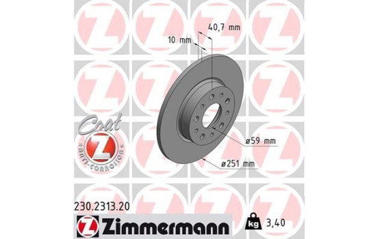 Brake Disc COAT Z 230.2313.20 Zimmermann