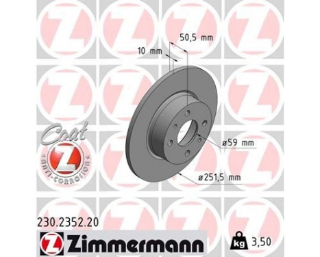 Brake Disc COAT Z 230.2352.20 Zimmermann