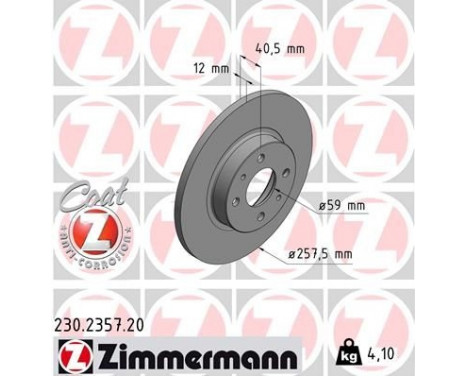 Brake Disc COAT Z 230.2357.20 Zimmermann