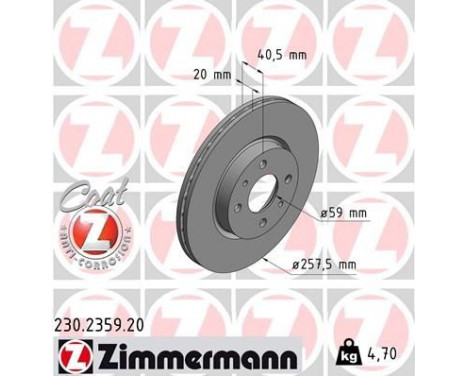 Brake Disc COAT Z 230.2359.20 Zimmermann