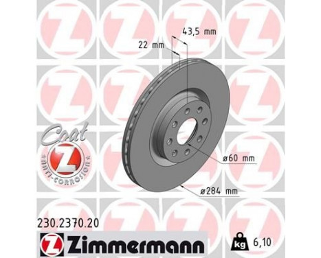 Brake Disc COAT Z 230.2370.20 Zimmermann