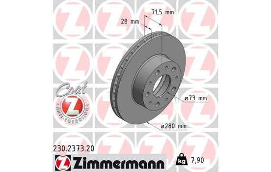Brake Disc COAT Z 230.2373.20 Zimmermann
