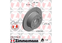 Brake Disc COAT Z 230.2376.20 Zimmermann