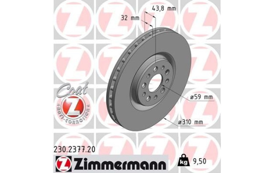 Brake Disc COAT Z 230.2377.20 Zimmermann