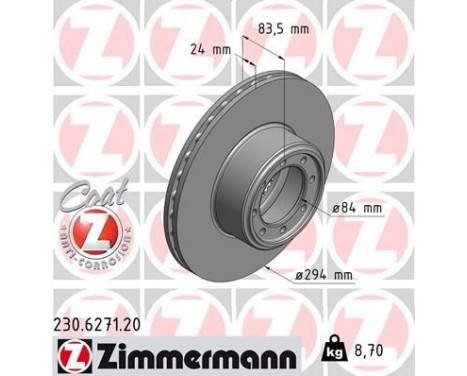Brake Disc COAT Z 230.6271.20 Zimmermann