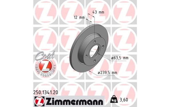 Brake Disc COAT Z 250.1341.20 Zimmermann