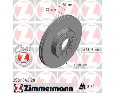 Brake Disc COAT Z 250.1346.20 Zimmermann
