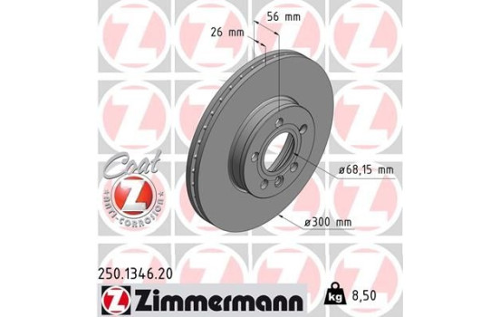 Brake Disc COAT Z 250.1346.20 Zimmermann