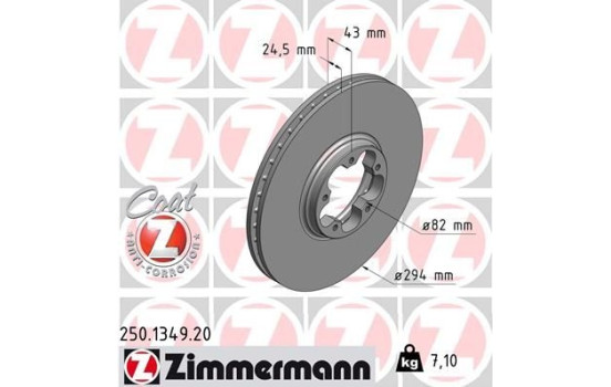 Brake Disc COAT Z 250.1349.20 Zimmermann