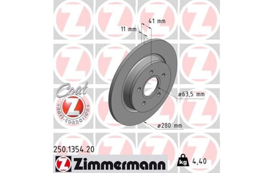 Brake Disc COAT Z 250.1354.20 Zimmermann